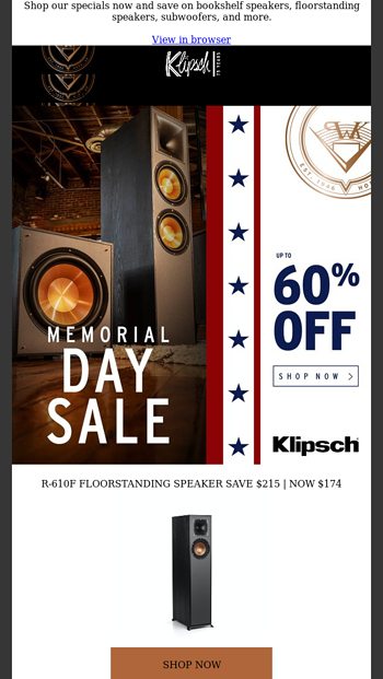 STARS STRIPES AND PREMIUM AUDIO  Shop Memorial Day Specials Now