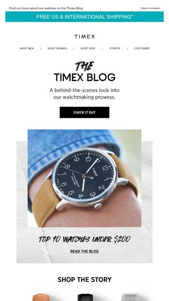 Shop the Timex Blog  20 Off