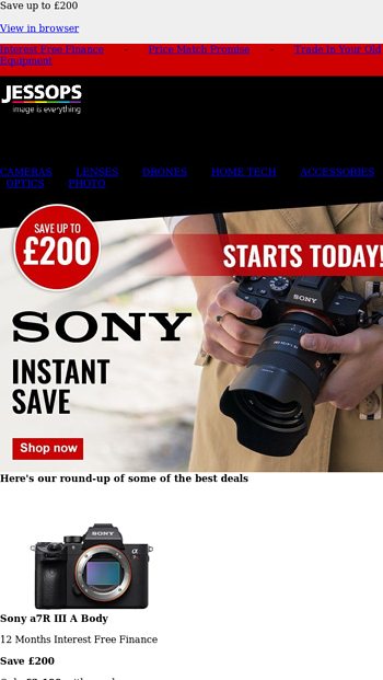  Sony Instant Save Starts Today