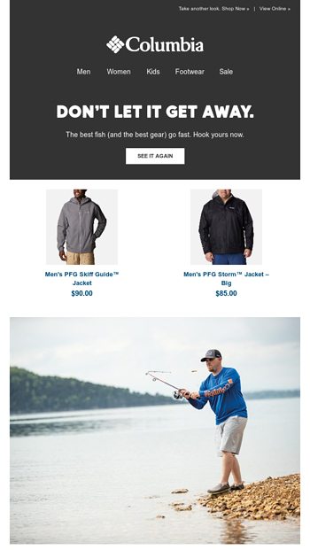 Thanks for visiting our fishing gear. - Columbia Sportswear Email