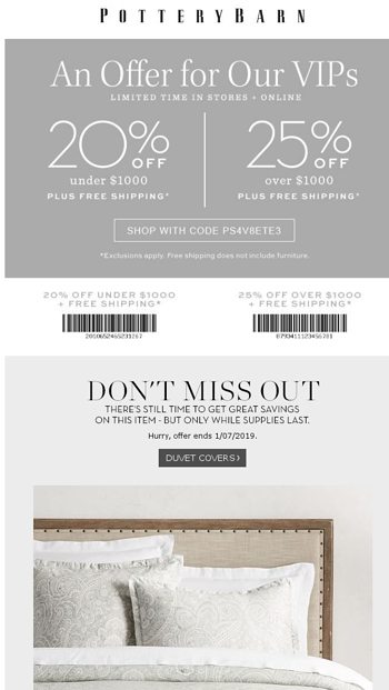 Pottery barn cyber store monday 2020