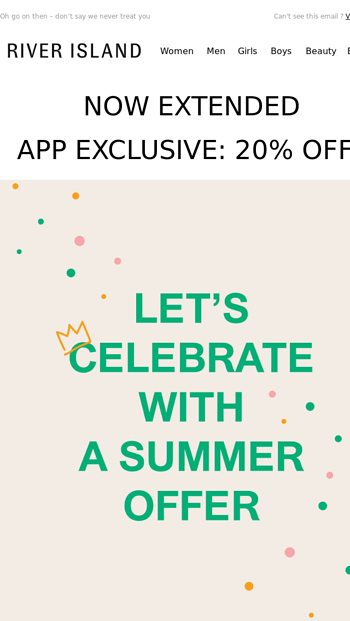 Extended 20 off continues zwj