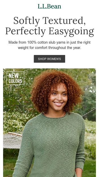 Ll bean outlet textured cotton sweater