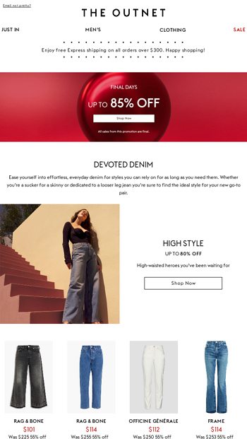 THE OUTNET Email Newsletters