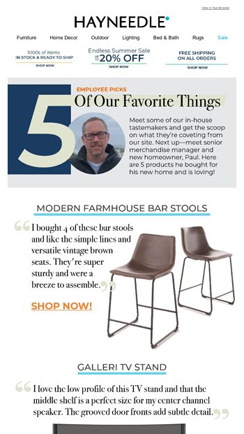 5 things our senior merchandise manager is shopping from Hayneedle