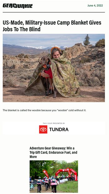 USMade MilitaryIssue Blanket Gives Jobs To The Blind