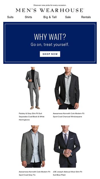 We've set aside these styles just for you - Men's Wearhouse Email Archive