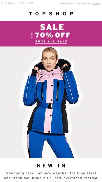 New Topshop SNO is here ⛷ - Topshop Email Archive