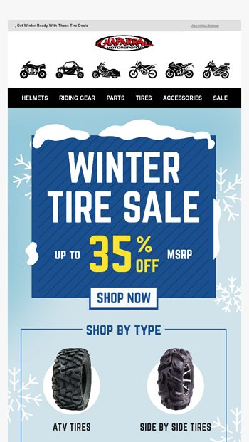 Get a Grip on Winter 35 off Tires