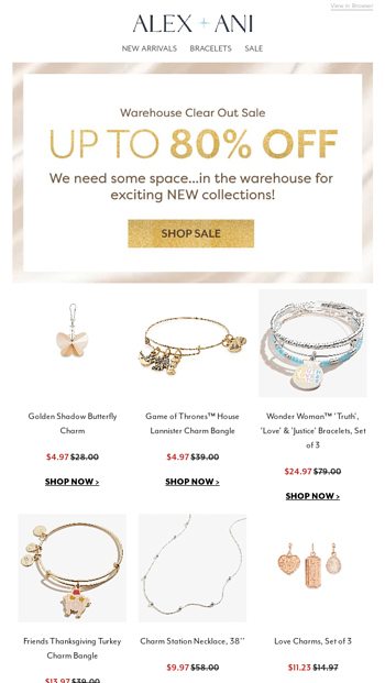 Alex and ani discount warehouse sale east greenwich