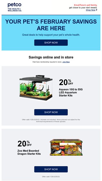 Petco dollar gallon sale clearance 2019