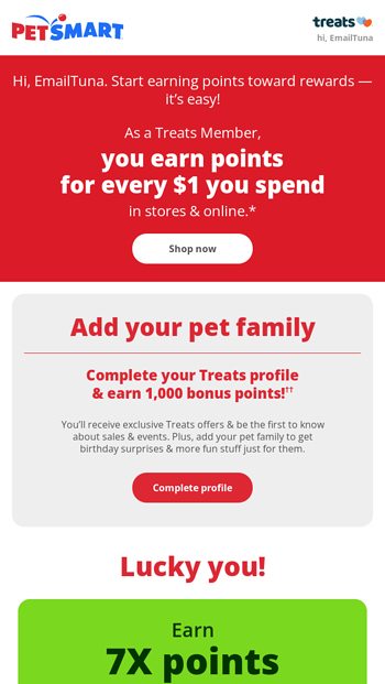 Earn 3x Treats Points during PetSmart's Anything for Dogs Month