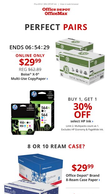 Only Hours Left!!! $ Boise X-9 Case Paper - Office Depot Email Archive