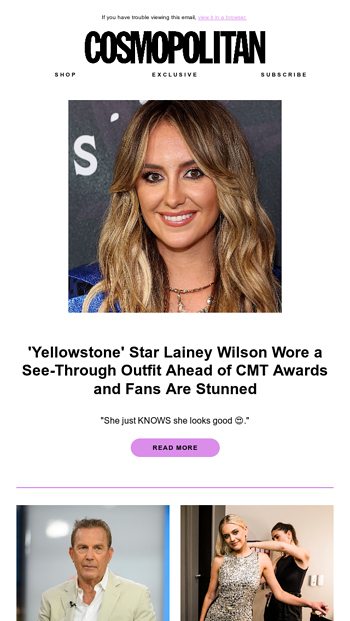 Yellowstone' Star Lainey Wilson Wore a See-Through Outfit Ahead of CMT  Awards and Fans Are Stunned