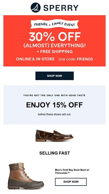 Sperry shoes sale discount code