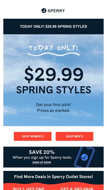 Sperry on sale discount code