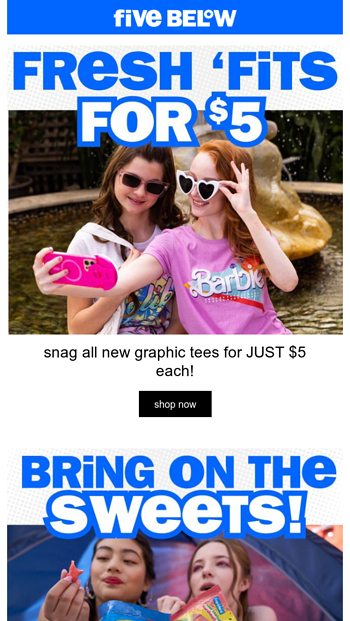 your new favorite tee is here 😍🙌 - five below Email Archive