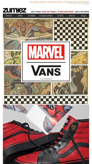 zumiez marvel vans