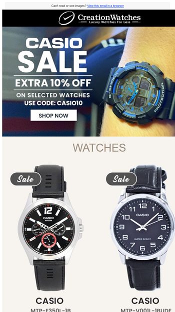 Creation hot sale watches casio