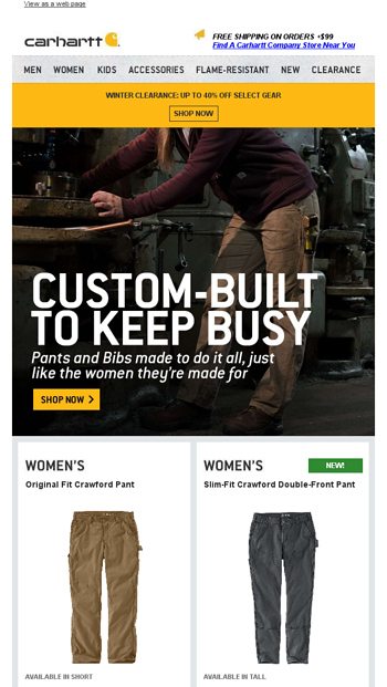 Tough, timeless pants for today's Carhartt woman - Carhartt.com Email  Archive