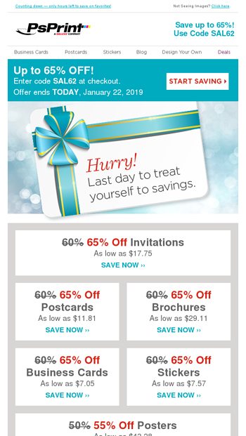 Last chance to save up to 65 off