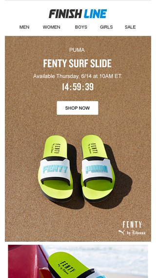 puma fenty surf slide