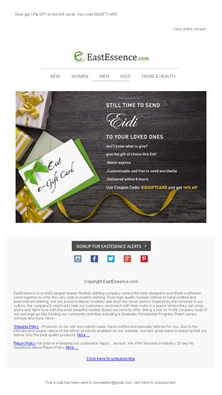 Still time to send Eidi to your loved ones  10 OFF on Eid Gift cards