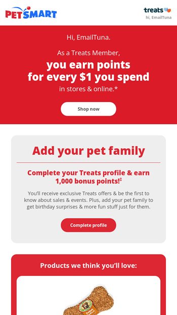 Petsmart clearance treat points