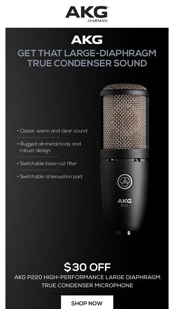 The Ultimate AKG Microphone P220 at 30 off