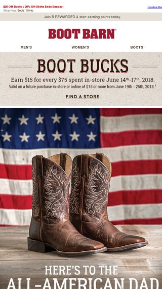 boot barn boot bucks