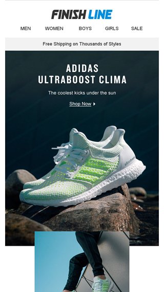 adidas UltraBOOST Clima Cool from style to comfort. Finish Line