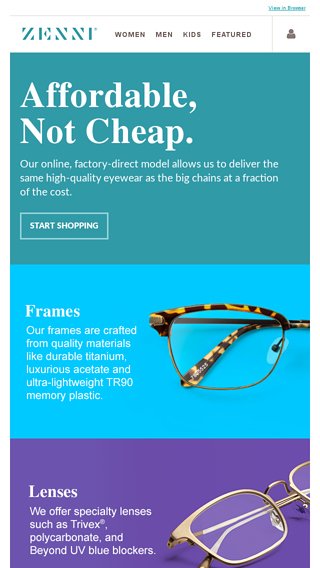 Nothing But The Best For You Zenni Optical Email Archive