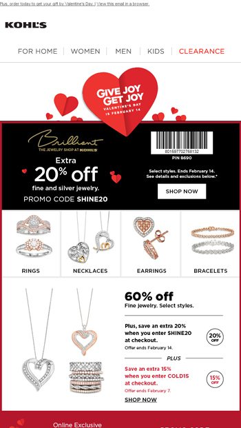 Kohls hot sale fine jewelry