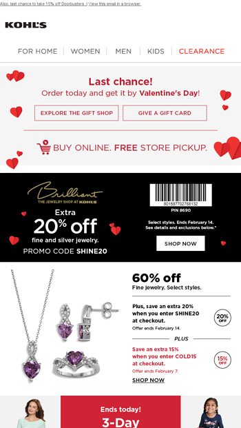 kohl's fine jewelry clearance
