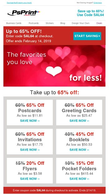 Yoursquore special to us Take up to 65 off redhot products