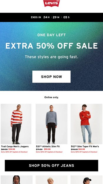 Levi's cyber monday store promo code