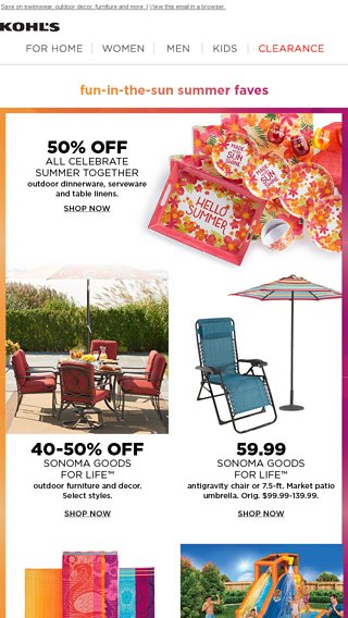 Celebrate Summer With New Styles For Your Home Family Kohl S
