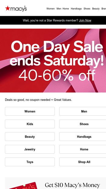 Macy's Email Newsletters