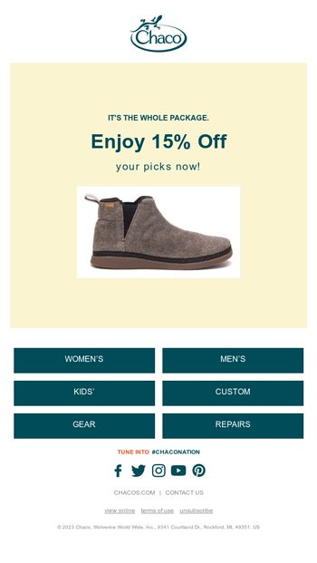 Chaco coupon code on sale 219