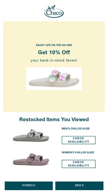 Chaco store 10 off