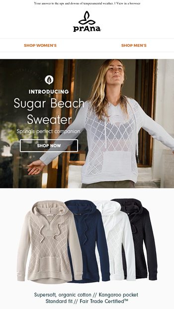 Prana sugar clearance beach sweater