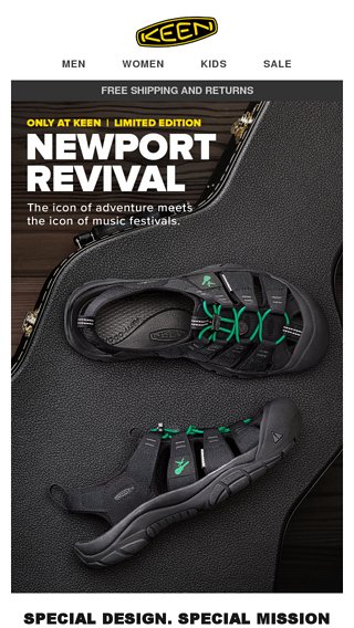 A limited-edition Newport sandal 