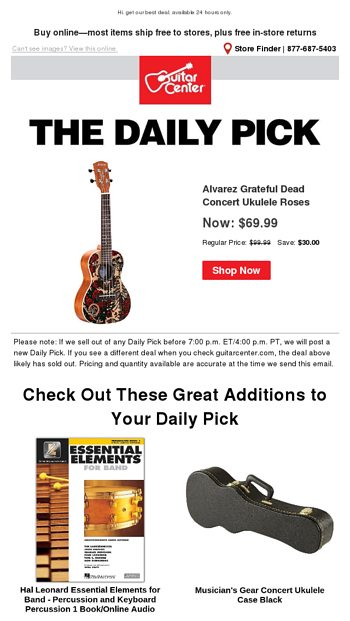 Daily Pick  Guitar Center