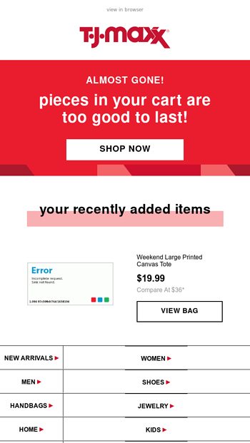 Your finds going going ALMOST GONE