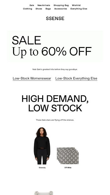 Low Inventory