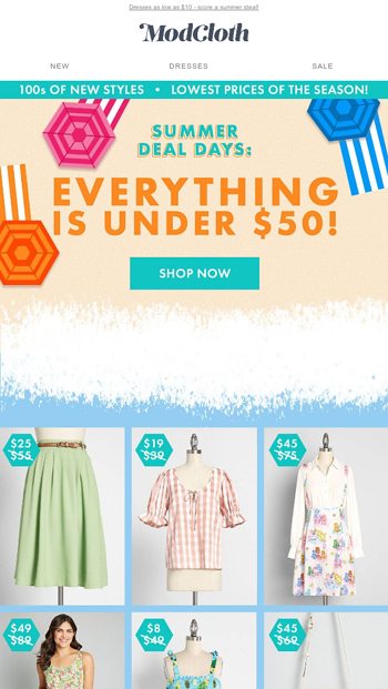 Summer deals as low as 3 start now