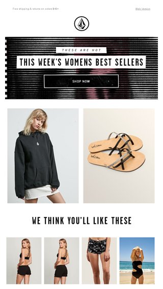 This weeks best sellers for women