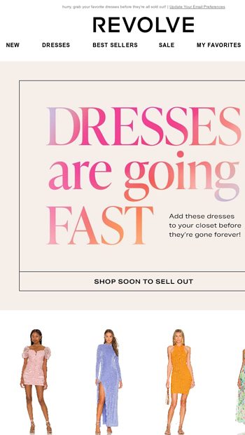 these dresses are almost sold out