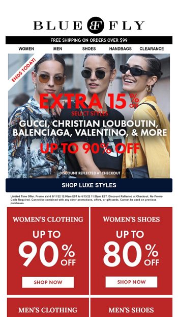 Last Call to Take an Extra 15 OFF Select Styles