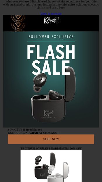 EXCLUSIVE OFFER  60 OFF InStock T5 II Earphones